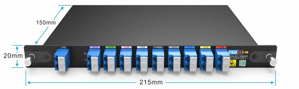 Single Fiber 9Channels CWDM MUX DEMUX