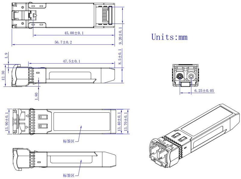25Gbps SFP28 CWDM 1271~1371nm Duplex 10km Transceiver 25Gbps SFP28 CWDM 1271~1371nm Duplex 10km Transceiver
