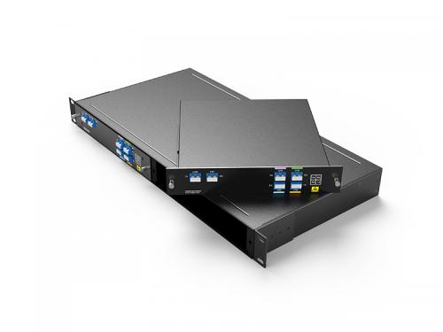  Dual Fiber 4CH 1270-1330nm CWDM MUX DEMUX With EXP, LC/UPC, Plug-in LGX Box and 2slot 1U Rack .